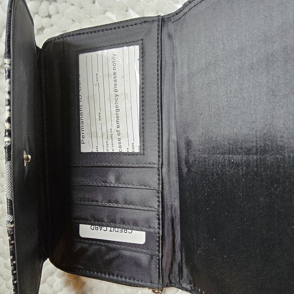 Black and White Patchwork Wallet - image 5